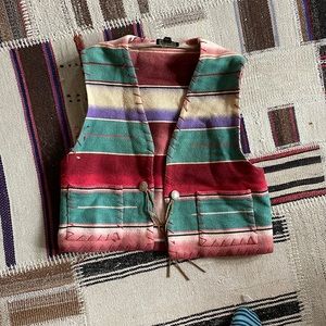 vintage ralph lauren vest south western blanket